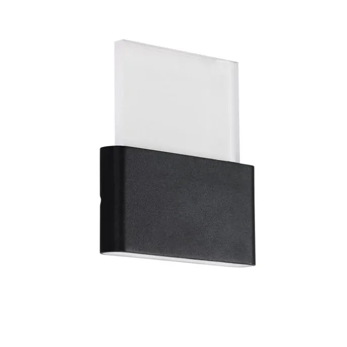 Buiten wandlamp zwart incl. LED met huisnummers IP54 - Kandi