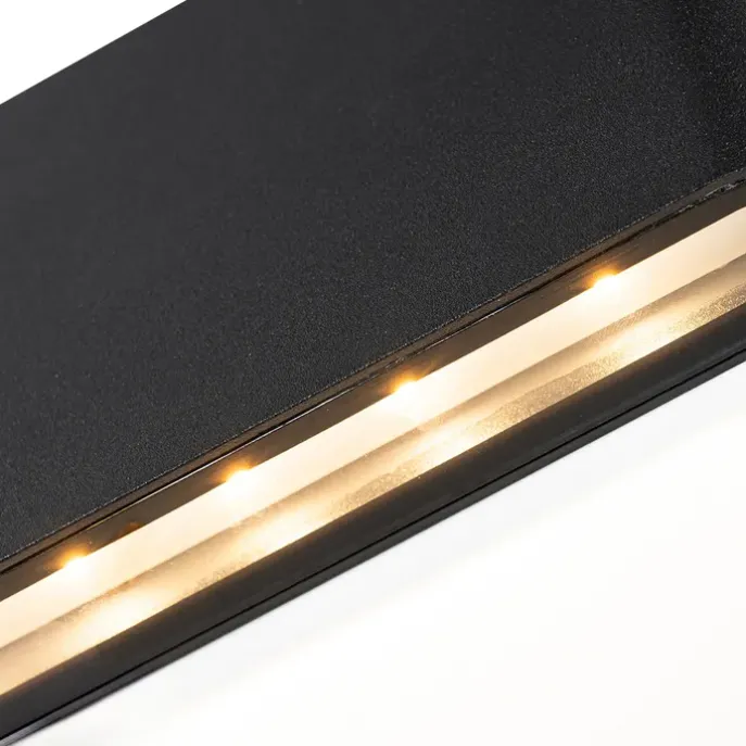 Buiten wandlamp zwart incl. LED met huisnummers IP54 - Kandi