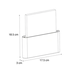 Buiten wandlamp zwart incl. LED met huisnummers IP54 - Kandi