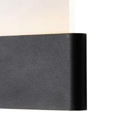 Buiten wandlamp zwart incl. LED met huisnummers IP54 - Kandi