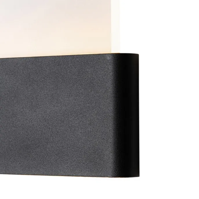 Buiten wandlamp zwart incl. LED met huisnummers IP54 - Kandi