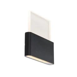 Buiten wandlamp zwart incl. LED met huisnummers IP54 - Kandi