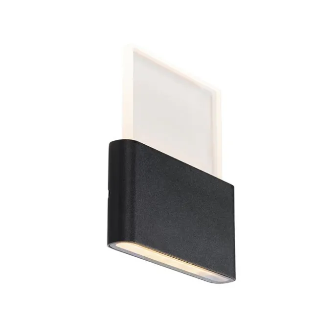 Buiten wandlamp zwart incl. LED met huisnummers IP54 - Kandi