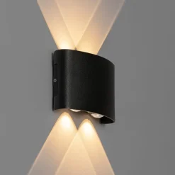 Buiten wandlamp zwart incl. LED 4-lichts IP54 - Silly