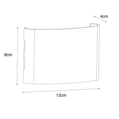 Buiten wandlamp zwart incl. LED 4-lichts IP54 - Silly