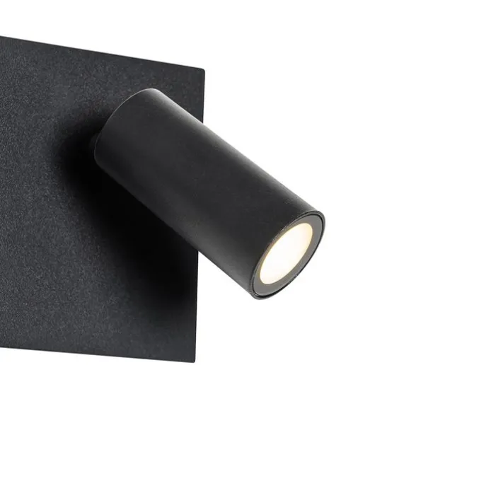 Buiten wandlamp zwart incl. LED 2-lichts bewegingssensor- Simon