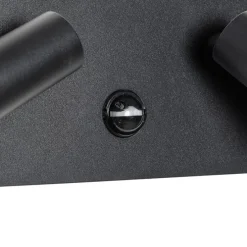 Buiten wandlamp zwart incl. LED 2-lichts bewegingssensor- Simon