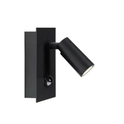 Buiten wandlamp zwart incl. LED IP54 bewegingssensor - Simon