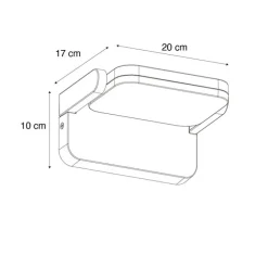 Buiten wandlamp zwart incl. LED verstelbaar - Kamile