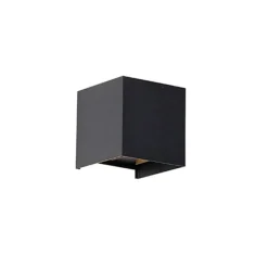 Buiten wandlamp zwart incl. LED 2-lichts IP54 - Edwin