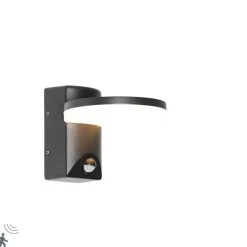 Buiten wandlamp zwart incl. LED IP54 bewegingssensor - Esmee