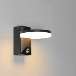 Buiten wandlamp zwart incl. LED IP54 bewegingssensor - Esmee