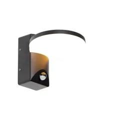 Buiten wandlamp zwart incl. LED IP54 bewegingssensor - Esmee