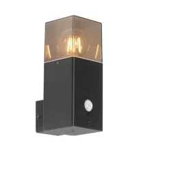 Buiten wandlamp zwart IP44 met bewegingsmelder - Denmark