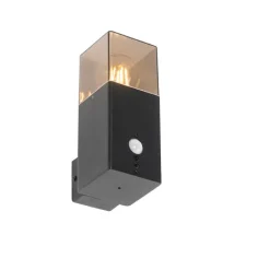 Buiten wandlamp zwart IP44 met bewegingsmelder - Denmark