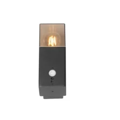 Buiten wandlamp zwart IP44 met bewegingsmelder - Denmark
