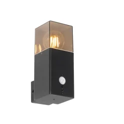 Buiten wandlamp zwart IP44 met bewegingsmelder - Denmark