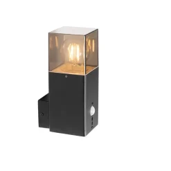 Buiten wandlamp zwart IP44 met bewegingsmelder - Denmark