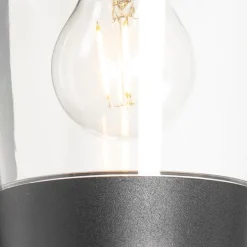 Buiten wandlamp zwart IP44 met bewegingssensor - Joren