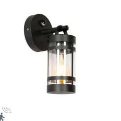 Buiten wandlamp zwart IP44 met bewegingssensor - Ruben