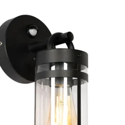 Buiten wandlamp zwart IP44 met bewegingssensor - Ruben