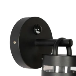 Buiten wandlamp zwart IP44 met bewegingssensor - Ruben