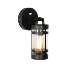 Buiten wandlamp zwart IP44 met bewegingssensor - Ruben