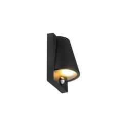 Buiten wandlamp zwart IP44 met bewegingsmelder - Femke
