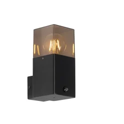 Buiten wandlamp zwart IP44 met schemerschakelaar - Denmark