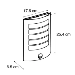 Buiten wandlamp zwart IP44 met bewegingssensor - Miro