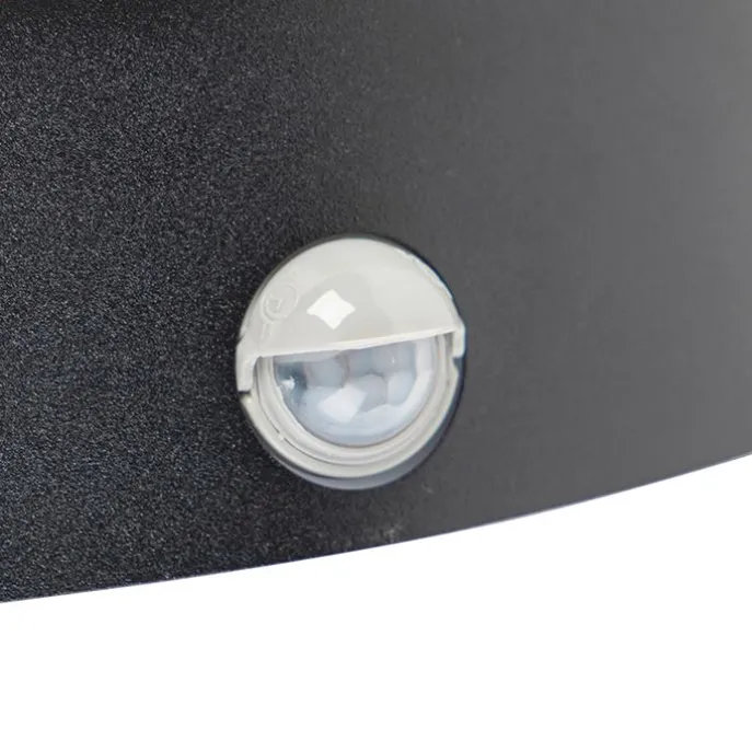 Buiten wandlamp zwart IP44 met bewegingssensor - Miro