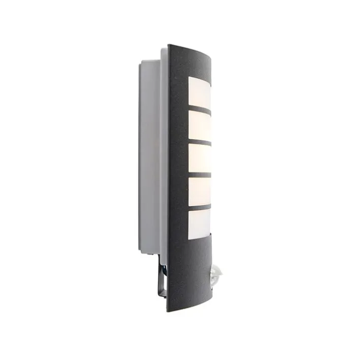 Buiten wandlamp zwart IP44 met bewegingssensor - Miro