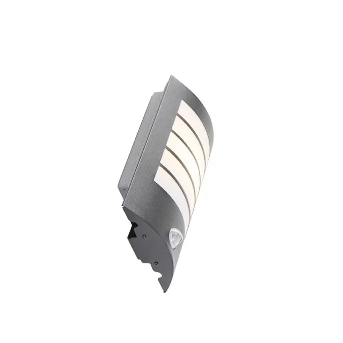 Buiten wandlamp zwart IP44 met bewegingssensor - Miro