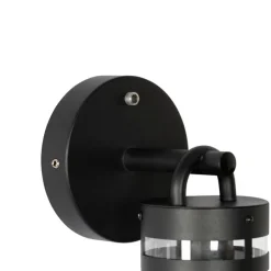 Buiten wandlamp zwart IP44 met schemersensor - Ruben