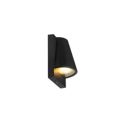 Buiten wandlamp zwart IP44 met schemerschakelaar - Femke
