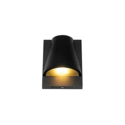 Buiten wandlamp zwart IP44 met schemerschakelaar - Femke