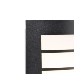 Buiten wandlamp zwart IP44 met schemersensor - Miro