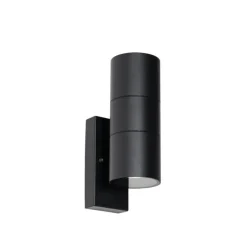 Buiten wandlamp zwart 2-lichts AR70 met schemersensor - Duo
