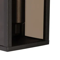 Buiten wandlamp zwart met smoke glas 26 cm IP44 - Charlois