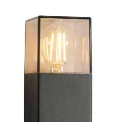 Buiten wandlamp zwart met smoke kap 2-lichts IP44 - Denmark