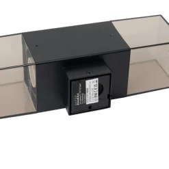 Buiten wandlamp zwart met smoke kap 2-lichts IP44 - Denmark