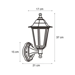 Buiten wandlamp zwart met bewegingssensor IP44 - New Haven Hammered