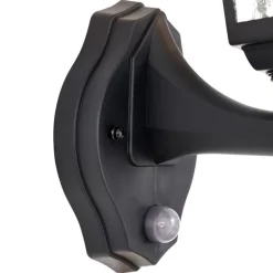 Buiten wandlamp zwart met bewegingssensor IP44 - New Haven Hammered