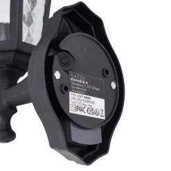 Buiten wandlamp zwart met bewegingssensor IP44 - New Haven Hammered