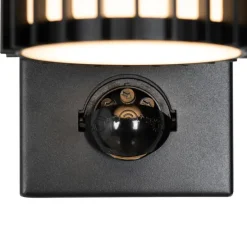 Buiten wandlamp zwart met bewegingssensor 2-lichts - Boris
