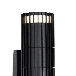 Buiten wandlamp zwart met bewegingssensor 2-lichts - Boris