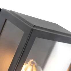 Buiten wandlamp zwart met bewegingsmelder IP44 - Rotterdam