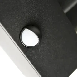 Buiten wandlamp zwart met bewegingsmelder IP44 - Rotterdam