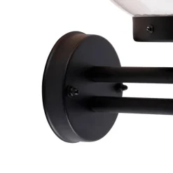 Buiten wandlamp zwart met helder glas incl. bewegingsmelder - Sfera