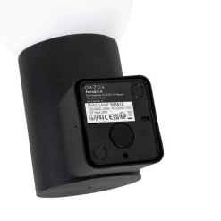 Buiten wandlamp zwart met opaal glas IP44 - Huma